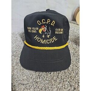 Vintage OCPD  Oklahoma City Police Department Homicide Hat  Made In America